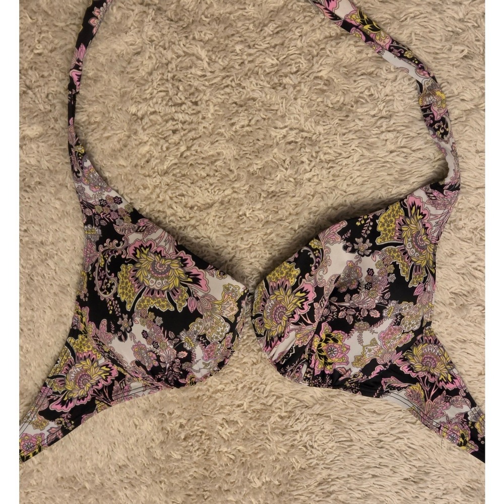 Victoria's Secret Paisley Print Bikini‎ Top Women's Size 38DD Multicolor